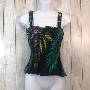 Patrons of Peace Tropical Smock Tank Top NWT Small